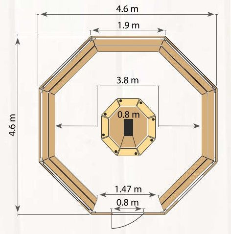 Arctic Grillkota 17 m²; 8-eckig
