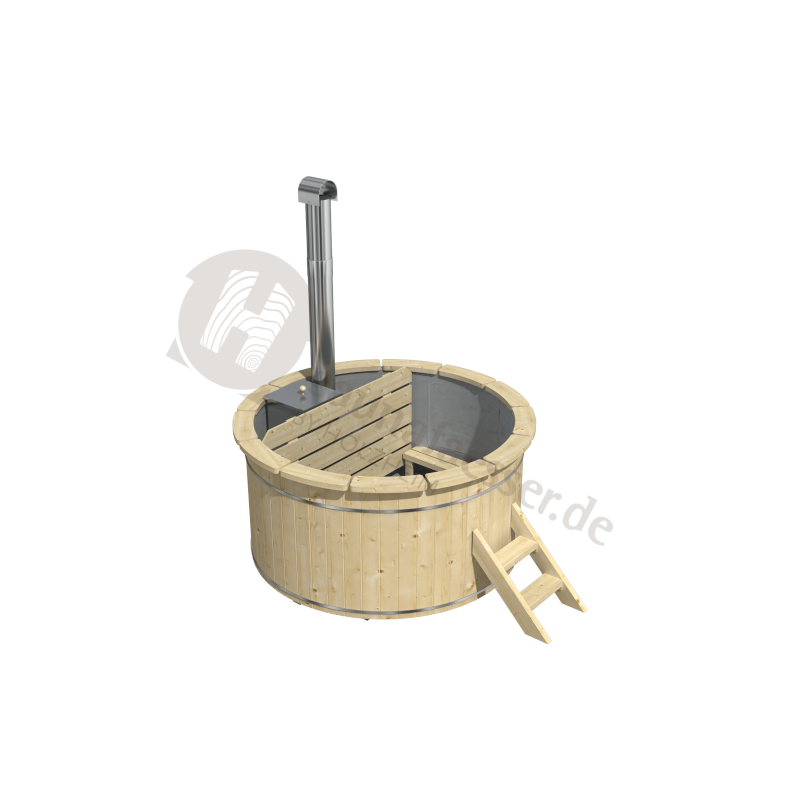 Bausatz Badezuber 180 mit internem Ofen und Holzschutzgitter