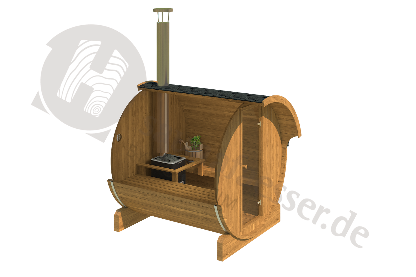 Fasssauna Klassik 220 Thermoholz - Saunen