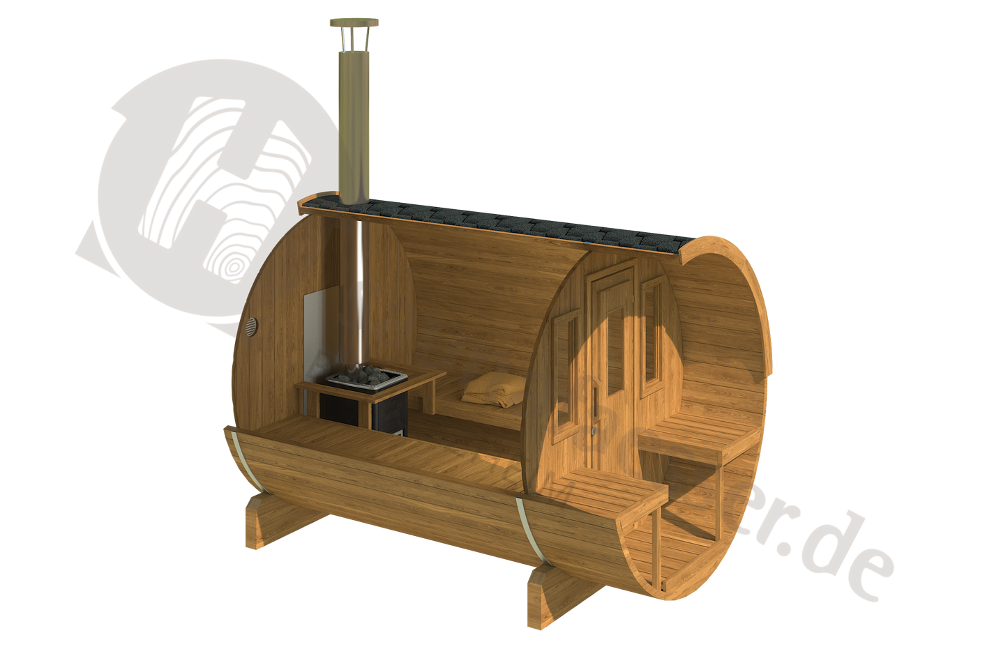 Fasssauna Klassik 280 Thermoholz - Saunen