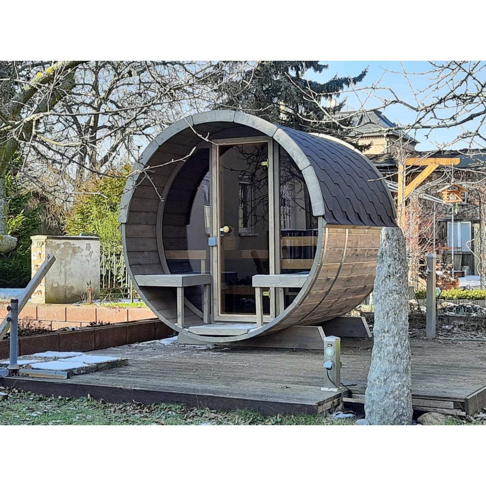 Fasssauna Klassik Mini Thermoholz - Saunen