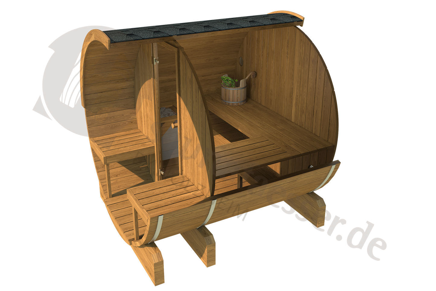 Fasssauna Klassik Mini Thermoholz - Saunen
