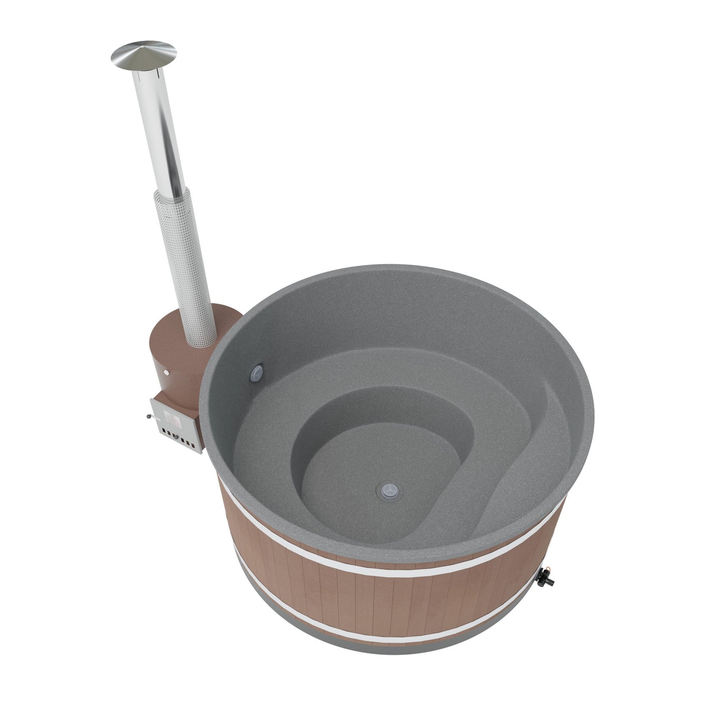 Kirami Comfort Family Large - LightGray / EP - mocca / TUBE 42 kW