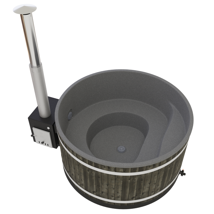 Kirami Comfort Family Large - LightGray / Fichte - coalblack / CUBE 35 kW