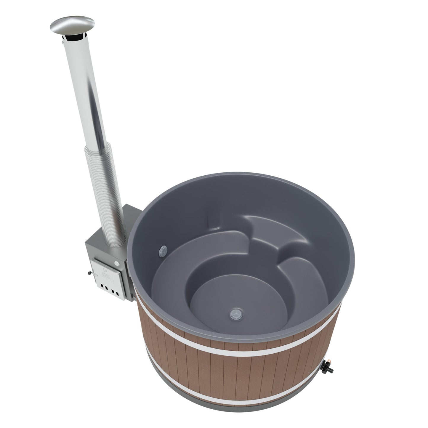 Kirami Comfort Steady Medium (4-6 Personen) - Farbe - Casual Gray / EP - Mocca / MACU 40 kW