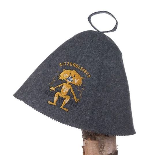 Saunahut aus Filz "Sitzenbleiber"