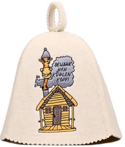 Saunahut aus Filz "Giraffe"