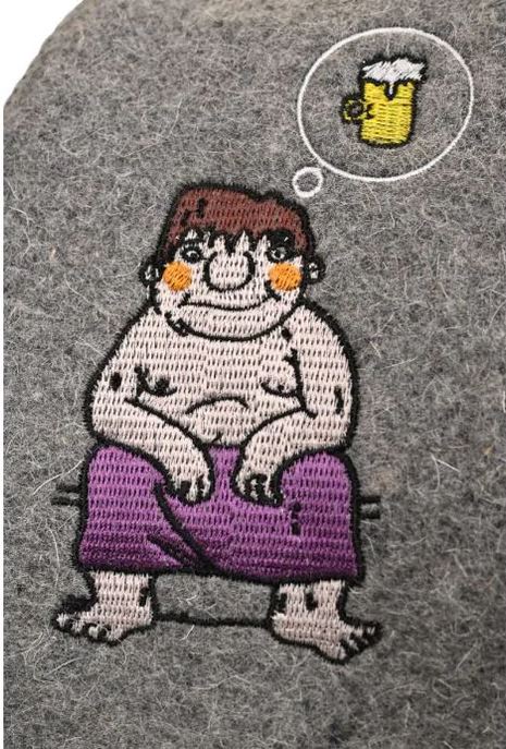 Saunahut aus Filz "Bier"