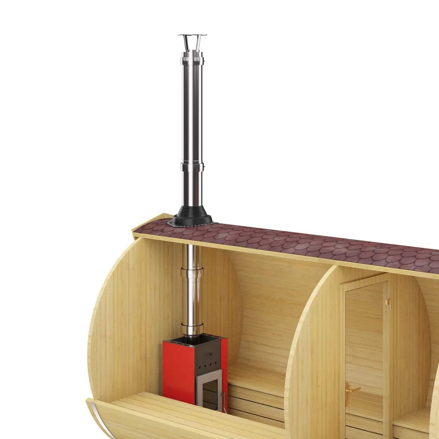 Holzbeheizter Saunaofen FINTEC Troll - ideal für die Fasssauna