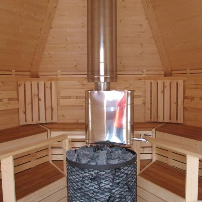 Arctic Sauna-Kota 9 m²; 6-eckig