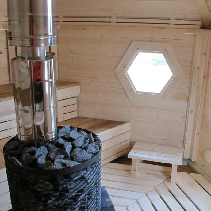 Arctic Sauna-Kota 9 m²; 6-eckig