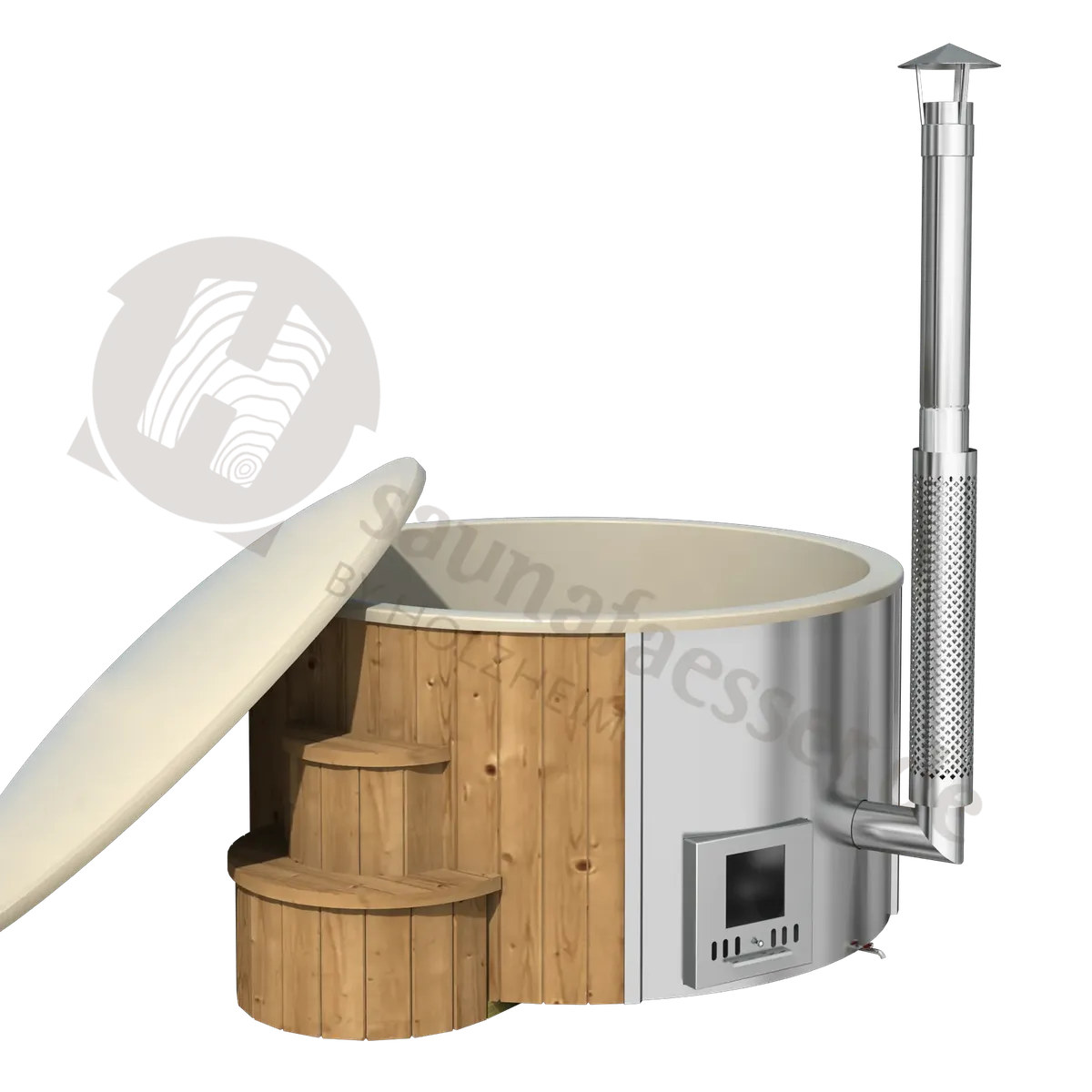 Badezuber DeLUX 200 mit integrierten Ofen