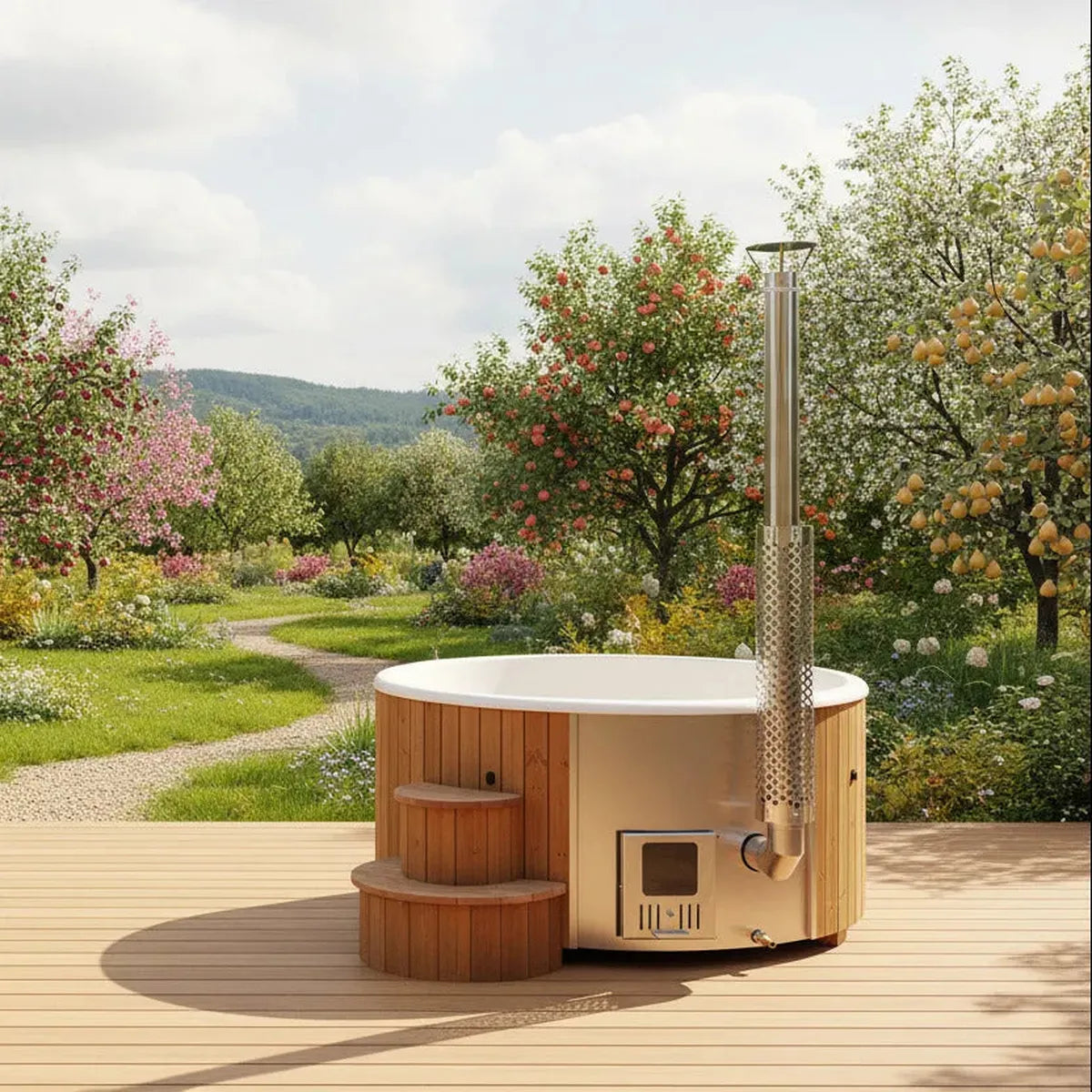 Badezuber DeLUX 200 mit integrierten Ofen