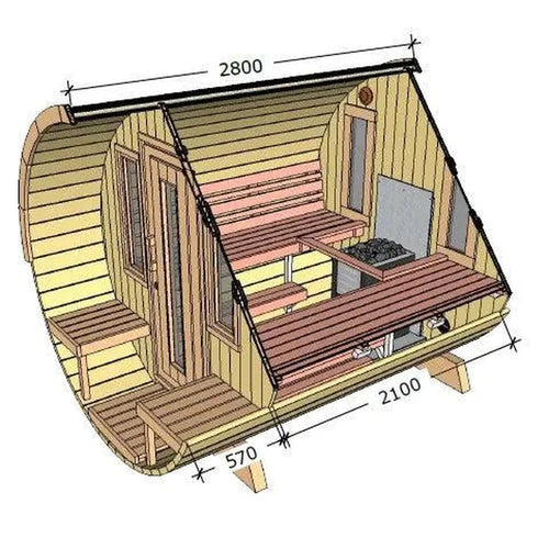 Bausatz Fasssauna 280 Premium
