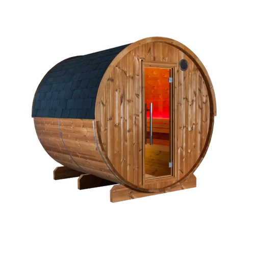 Bausatz Fasssauna KASKI 220 Halbglas-Panorama