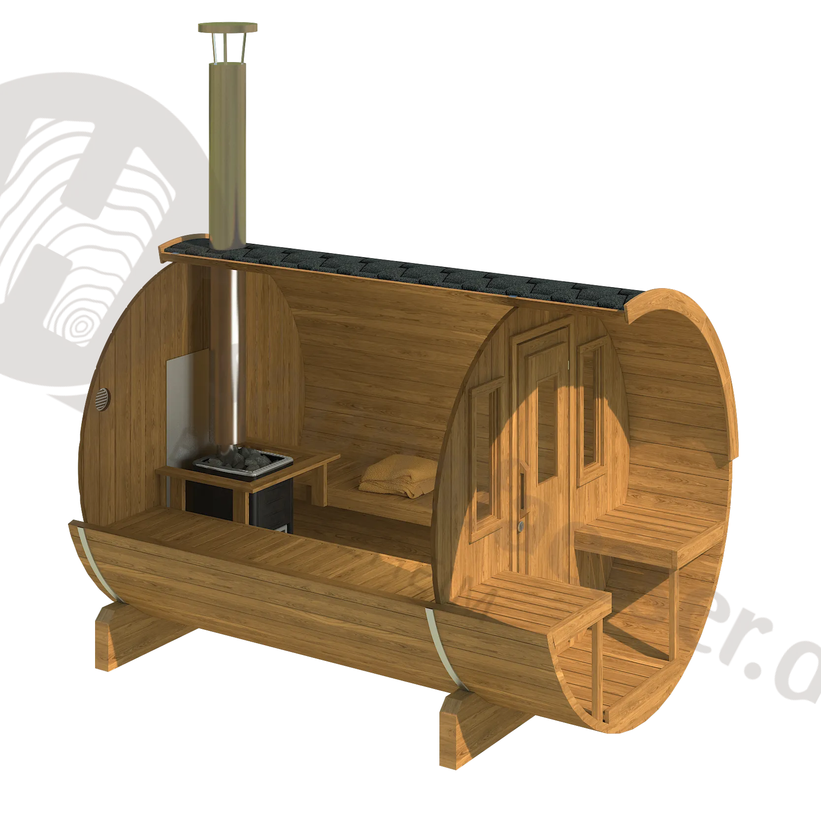 Bausatz Fasssauna Klassik 280 Thermoholz
