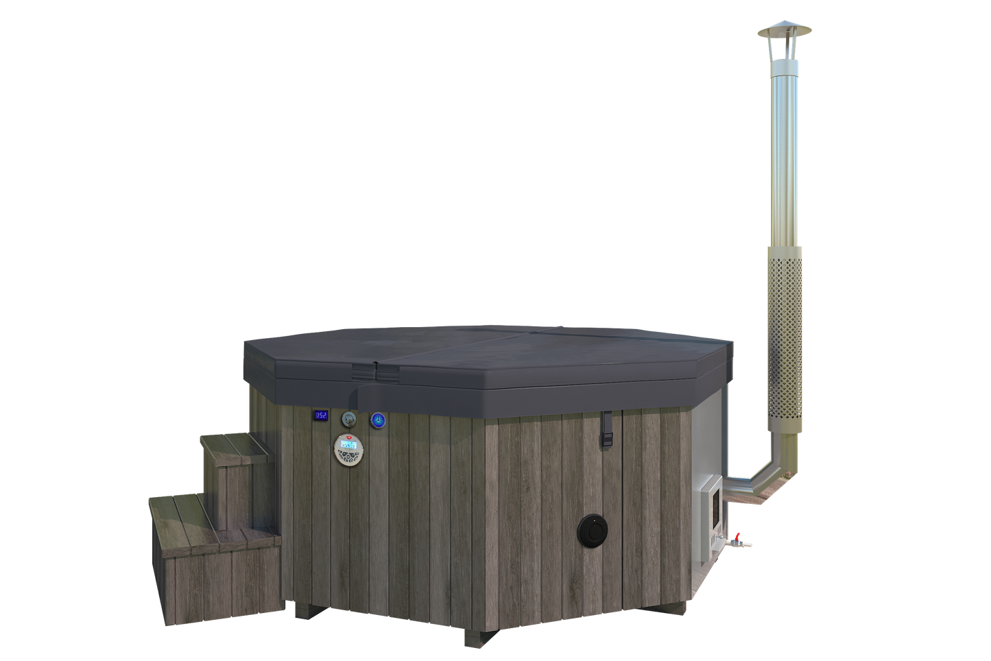 Badezuber Octagon mit integriertem Ofen