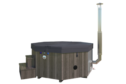 Badezuber Octagon mit integriertem Ofen