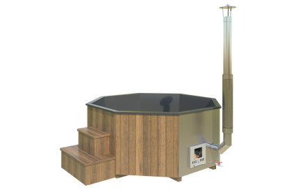 Badezuber Octagon mit integriertem Ofen