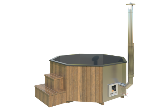 Badezuber Octagon mit integriertem Ofen