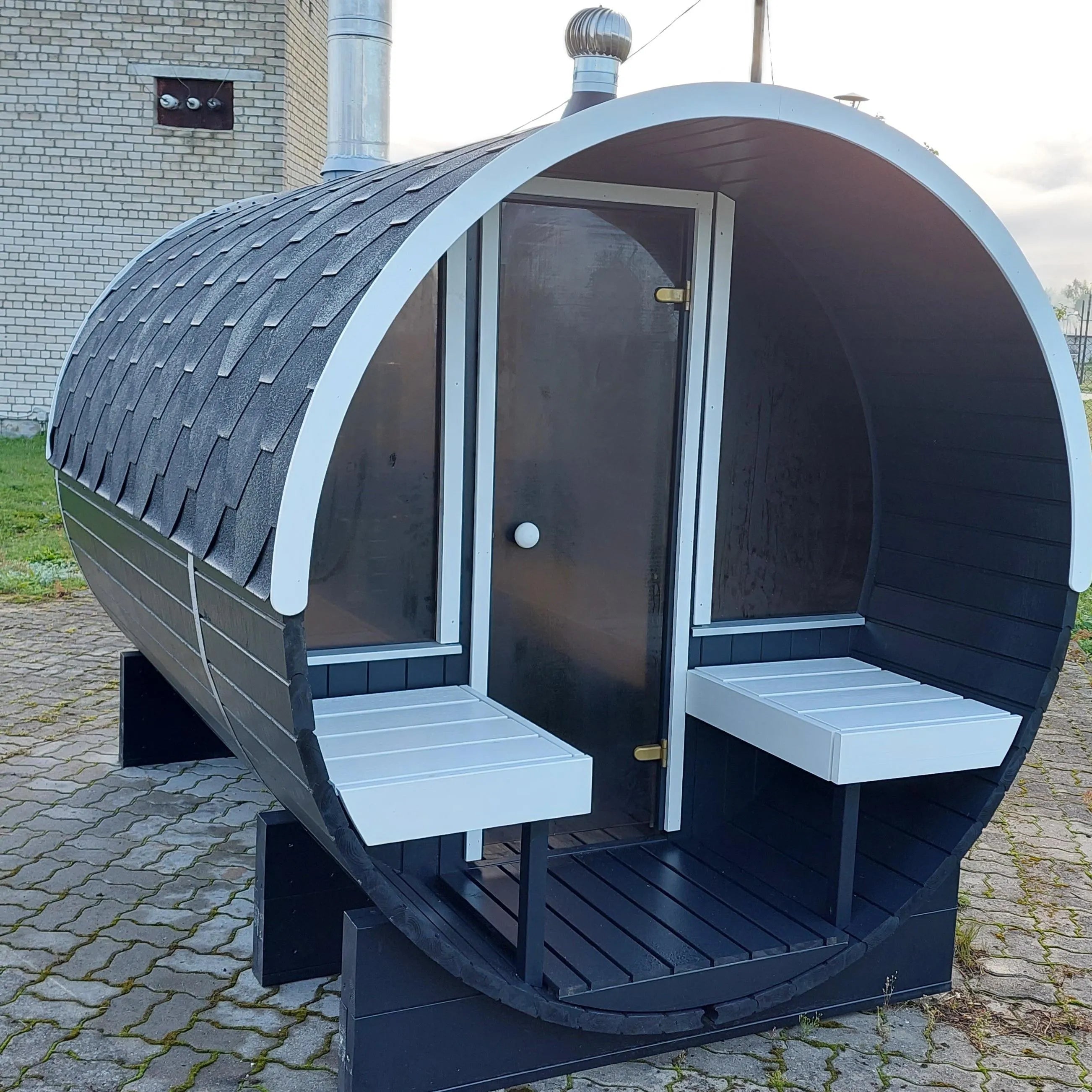 Fasssauna UNO 280 mit Terrasse