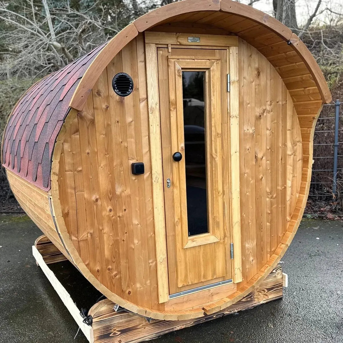 Holztür mit Fenster Ø 200