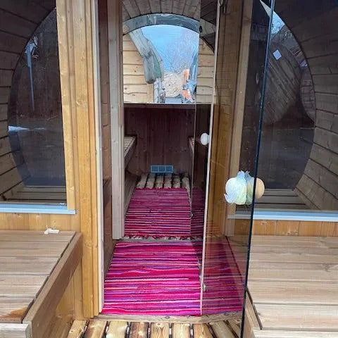 Saunafass UNO Long mit Terrasse