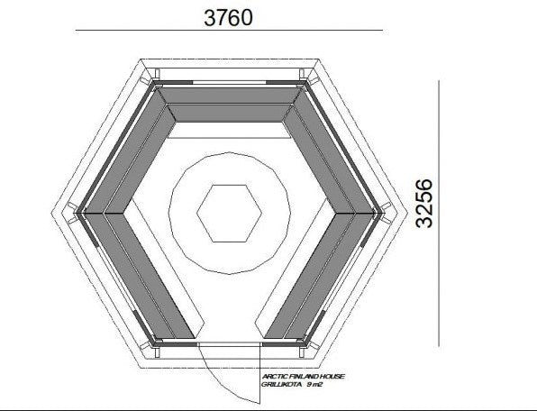 Arctic Grillkota 9 m²; 6-eckig