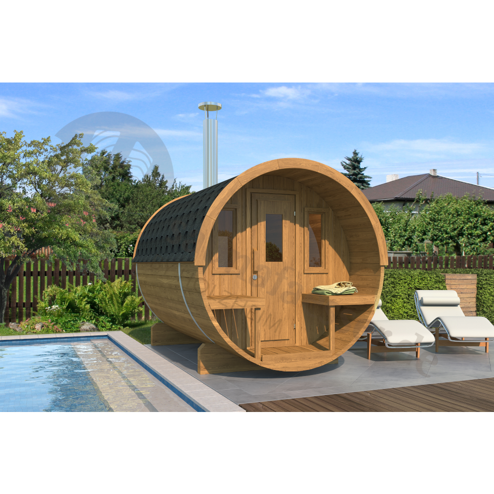Bausatz Fasssauna Klassik 250 Thermoholz - Saunen