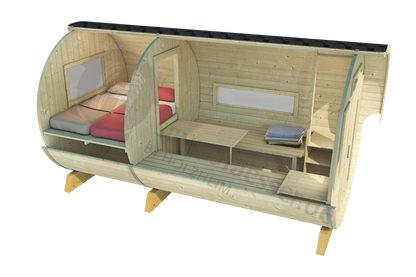 Campingfass Mini-Hotel XXL Thermoholz - Camping & Wandern
