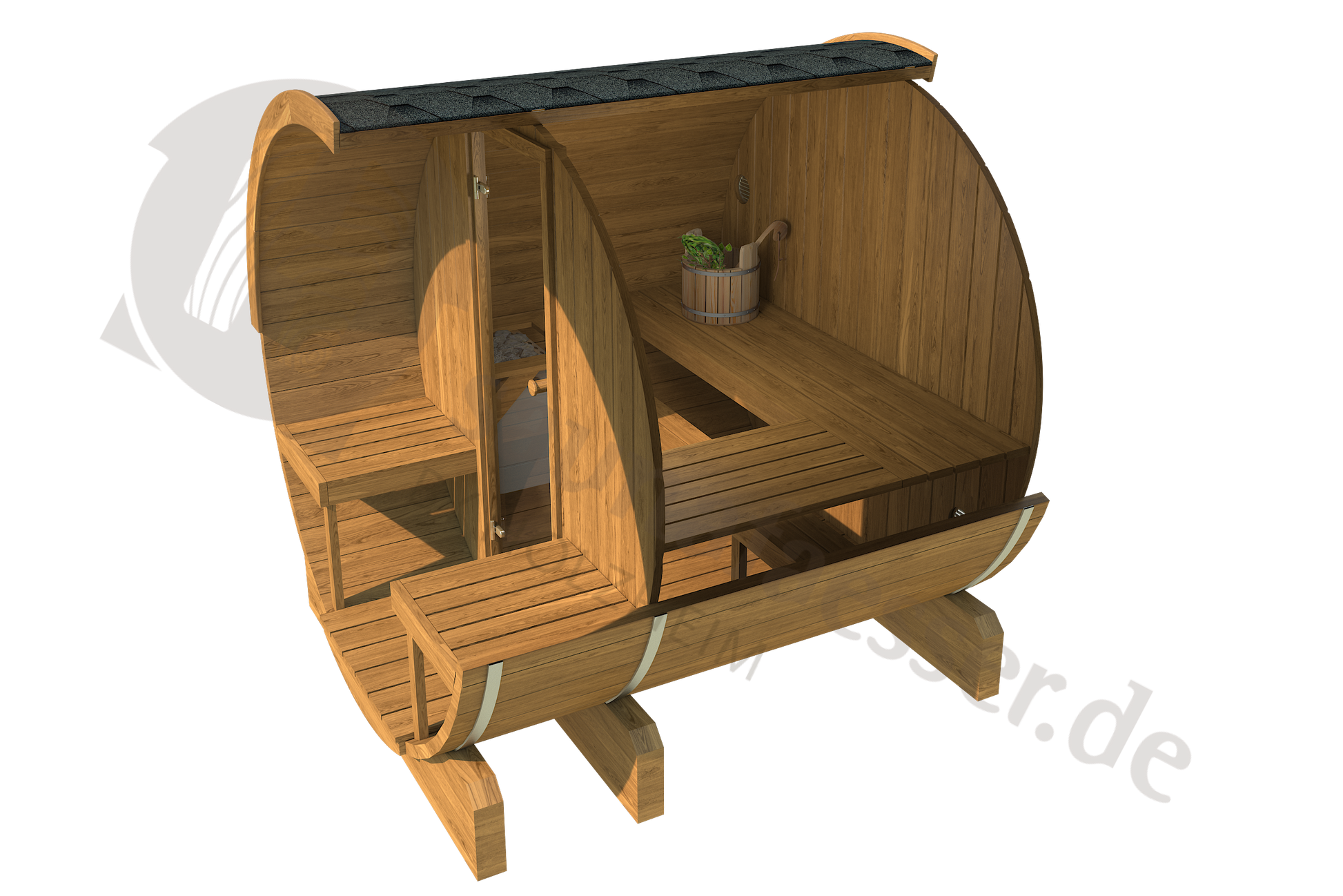 Fasssauna Klassik Mini Thermoholz - Saunen