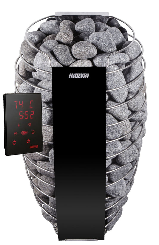 Harvia Saunaofen Spirit black HSP904MXW 9kW inkl. Xenio Wifi-Bedienteil inkl. Türsensor
