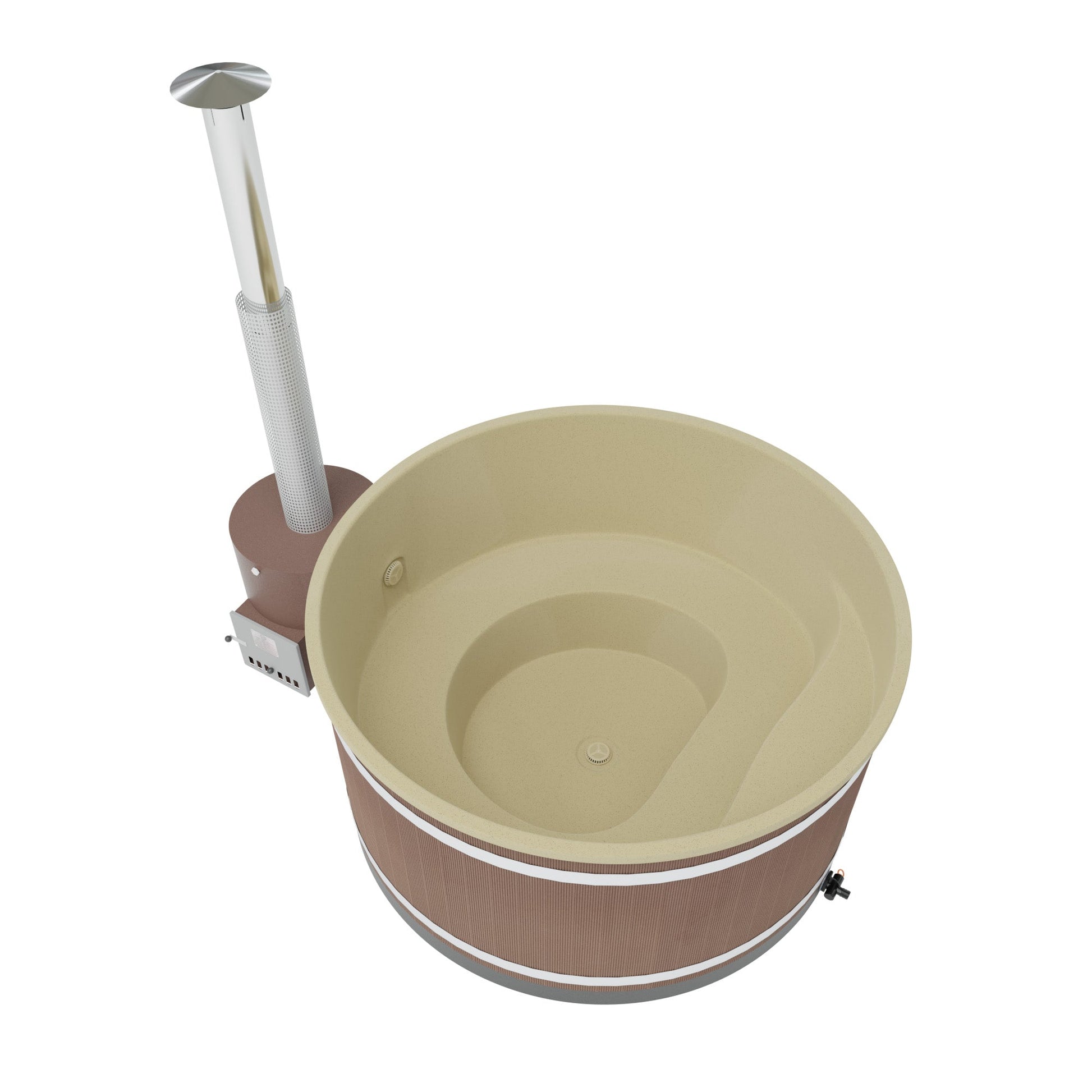 Kirami Comfort Family Large - Softbeige / EP - mocca / TUBE 42 kW